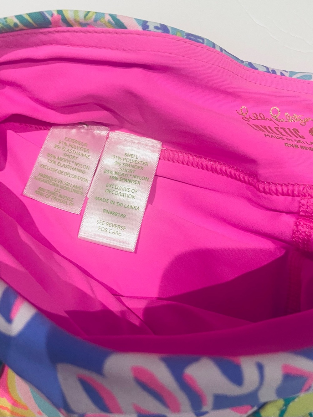 Lilly Pulitzer Luxletic Floral Mini Skirt Skort 2 - Picture 7 of 11